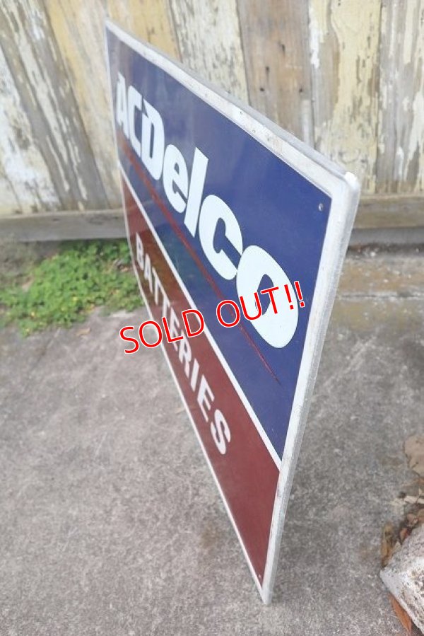 画像9: dp-230608-07 AC Delco / "BATTERIES" Metal Sign