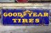 画像1: dp-230601-63 GOODYEAR TIRES / 1940's Porcelain Sign (1)