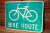 画像1: dp-230608-11 Road Sign "BIKE ROUTE" (1)