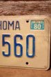 画像3: dp-230601-21 License Plate 1980 OKLAHOMA  "KK-6560" (3)