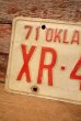 画像2: dp-230601-21 License Plate 1971 OKLAHOMA  "XR-4584" (2)