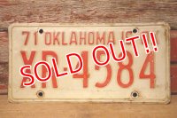dp-230601-21 License Plate 1971 OKLAHOMA  "XR-4584"