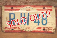 dp-230601-21 License Plate 1976 ILLINOIS "RJW 48" 