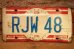 画像1: dp-230601-21 License Plate 1976 ILLINOIS "RJW 48"  (1)