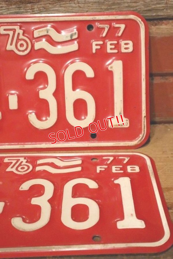 画像3: dp-230601-21 License Plate 1976-1977 200 YRS MISSOURI "BK4-361" Set