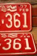 画像3: dp-230601-21 License Plate 1976-1977 200 YRS MISSOURI "BK4-361" Set (3)