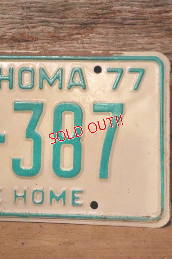 画像3: dp-230601-21 License Plate 1977 OKLAHOMA  "928-387"