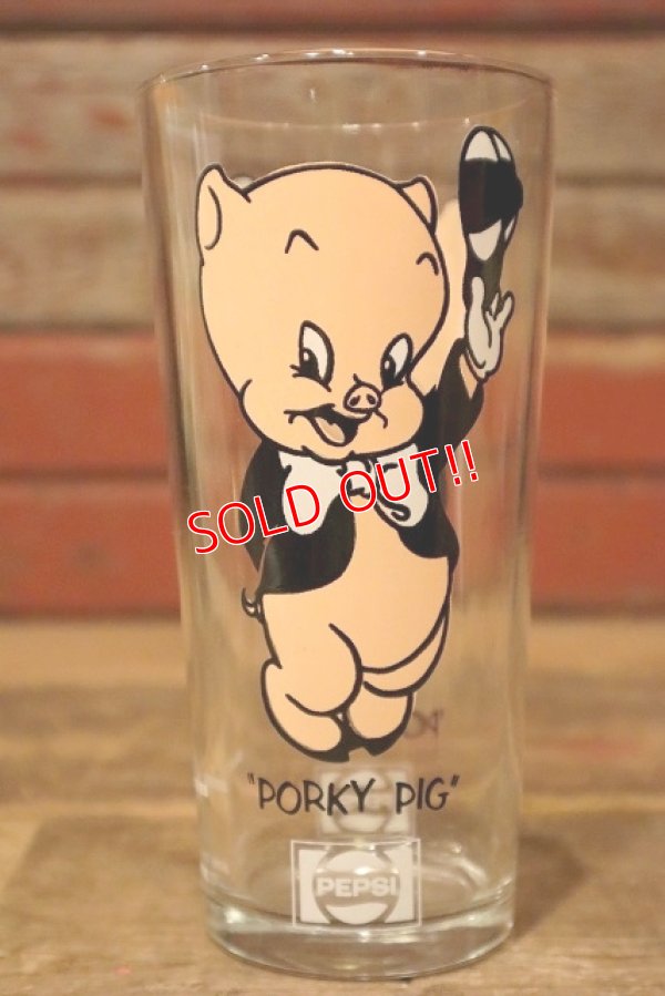 画像1: gs-230601-02 Porky Pig / PEPSI 1973 Collector Series Glass