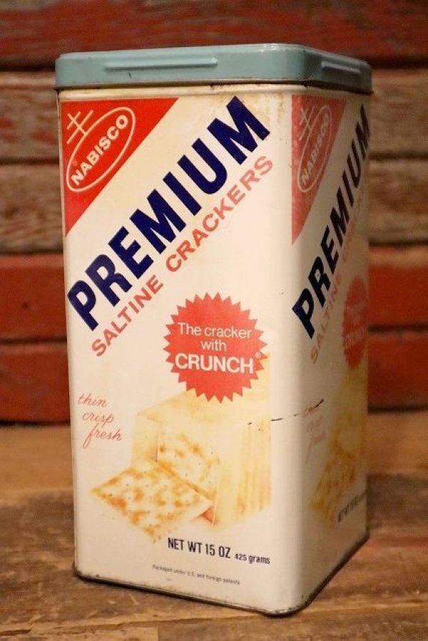 画像1: dp-210601-30 NABISCO / PREMIUM Saltine Crackers 1960's-1970's Tin Can
