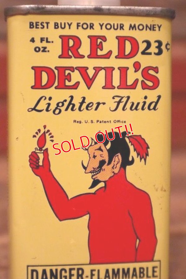 画像2: dp-230724-48 RED DEVIL / Lighter Fluid 4 FL.OZ Handy Oil Can