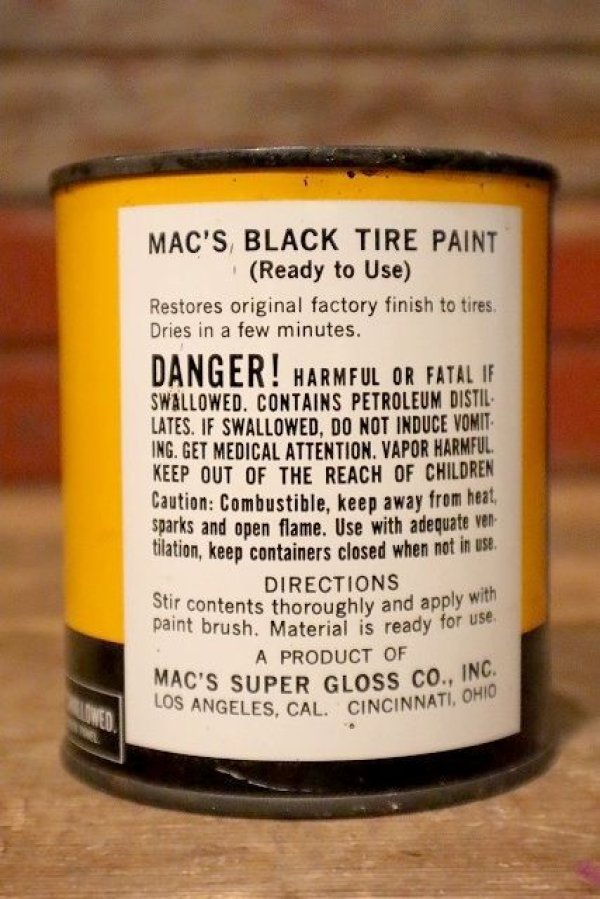 画像2: dp-230724-31 MAC'S BLACK TIRE PAINT CAN