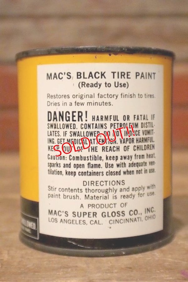 画像2: dp-230724-31 MAC'S BLACK TIRE PAINT CAN