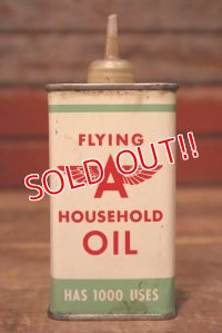 dp-230724-42 FLYING A / 1950's HOUSEHOLD OIL Handy Can