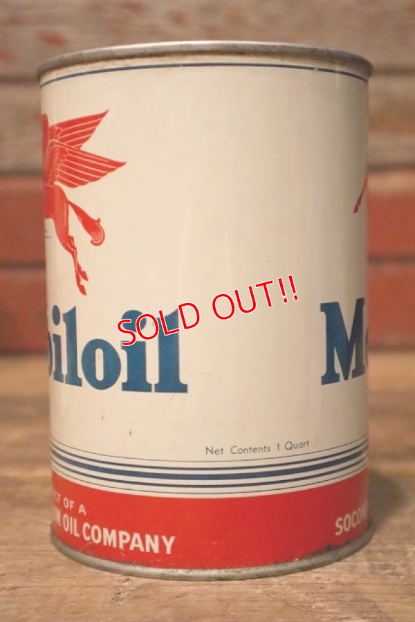 画像3: dp-230724-34 Mobiloil / 1940's One Quart Oil Can