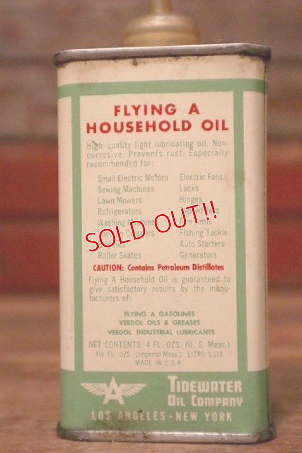 画像3: dp-230724-42 FLYING A / 1950's HOUSEHOLD OIL Handy Can