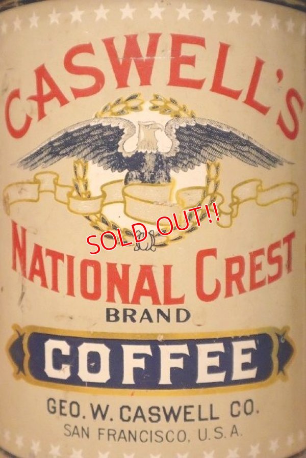 画像2: dp-230724-29 CASWELL'S NATIONAL CREST COFFEE / Vintage Tin Can