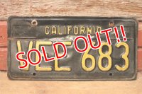 dp-230724-23 License Plate 1960's CALIFORNIA "VEE 683"