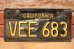 画像1: dp-230724-23 License Plate 1960's CALIFORNIA "VEE 683" (1)