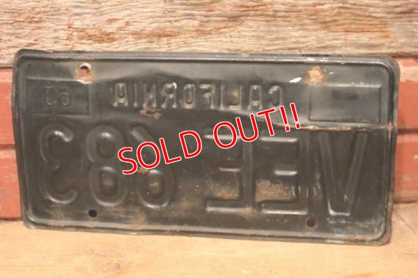 画像6: dp-230724-23 License Plate 1960's CALIFORNIA "VEE 683"