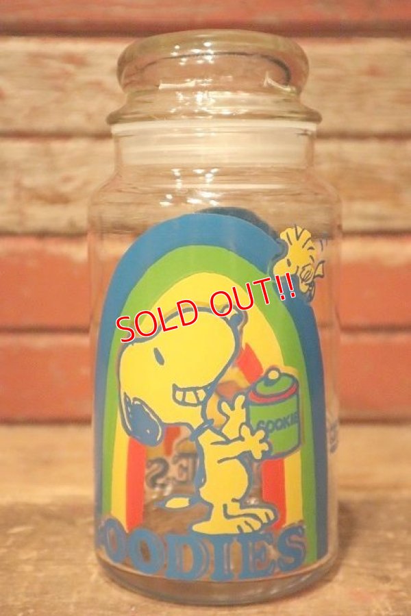 画像1: ct-230724-06 Snoopy / Anchor Hocking 1970's Goodies Candy Pot
