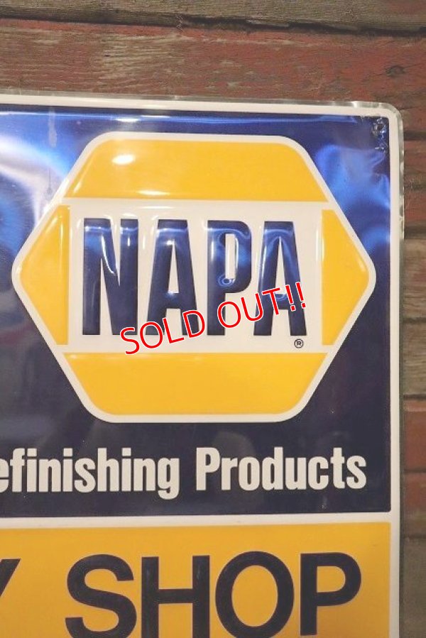 画像2: dp-230724-10 NAPA BODY SHOP / Embossed Metal Sign