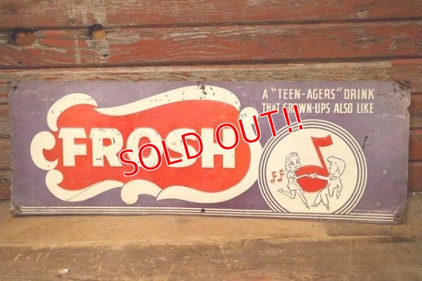 画像1: dp-230701-11 FROSH / 1940's-1950's Embossesd Metal Sign