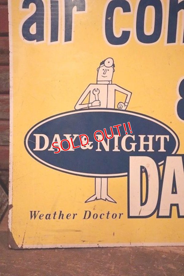 画像2: dp-230701-10 DAY & NIGHT / air conditioner & heating W-side Metal Sign