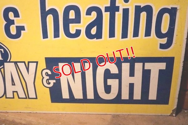 画像10: dp-230701-10 DAY & NIGHT / air conditioner & heating W-side Metal Sign