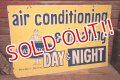 dp-230701-10 DAY & NIGHT / air conditioner & heating W-side Metal Sign