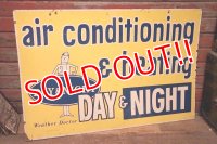 dp-230701-10 DAY & NIGHT / air conditioner & heating W-side Metal Sign