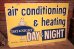画像1: dp-230701-10 DAY & NIGHT / air conditioner & heating W-side Metal Sign (1)