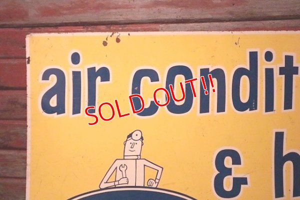 画像3: dp-230701-10 DAY & NIGHT / air conditioner & heating W-side Metal Sign