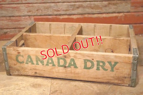 画像1: dp-230724-12 CANADA DRY / 1970's Wood Box