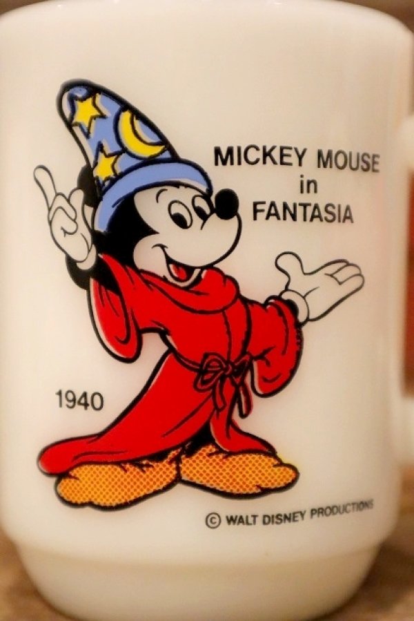 画像2: kt-230809-05 Mickey Mouse / Anchor Hocking 1980's 9oz Mug "FANTASIA"