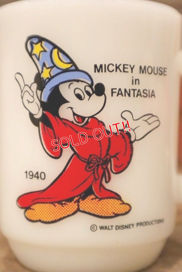 画像2: kt-230809-05 Mickey Mouse / Anchor Hocking 1980's 9oz Mug "FANTASIA"
