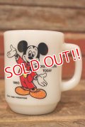 kt-230809-03 Mickey Mouse / Anchor Hocking 1980's 9oz Mug "Mickey Mouse Today"