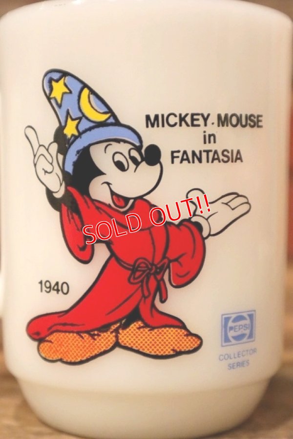 画像3: kt-230809-05 Mickey Mouse / Anchor Hocking 1980's 9oz Mug "FANTASIA"