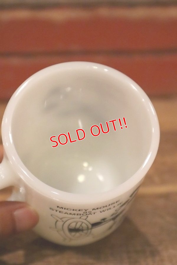 画像6: kt-230809-06 Mickey Mouse / Anchor Hocking 1980's 9oz Mug "Steam boat willy"