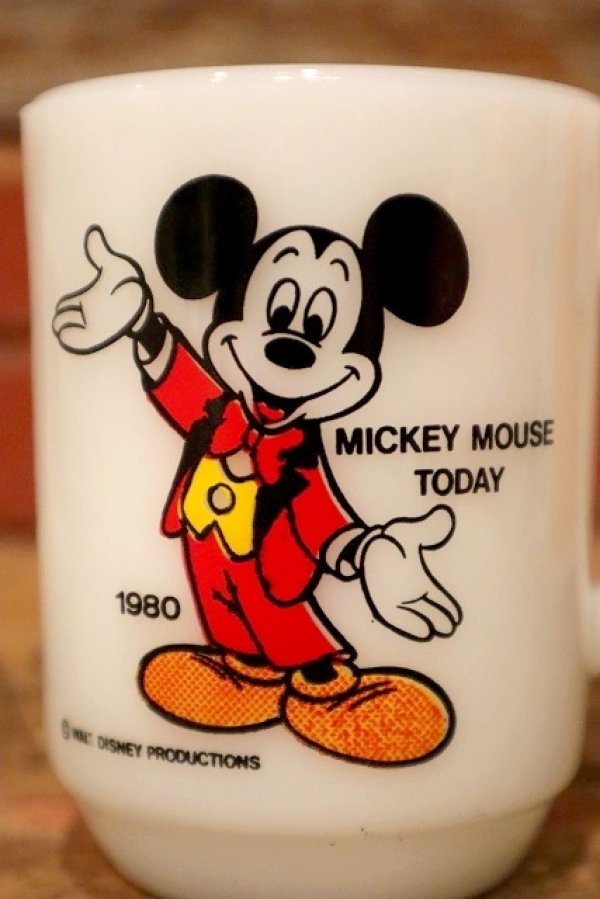 画像2: kt-230809-03 Mickey Mouse / Anchor Hocking 1980's 9oz Mug "Mickey Mouse Today"