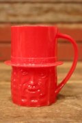 ct-230809-10 PLANTERS / MR.PEANUT 1950's Plastic Mug (Red)