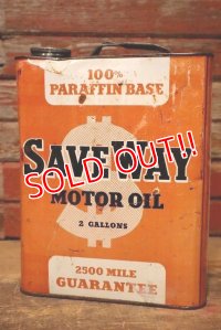 dp-230809-11 SAVE WAY & MOTOR OIL / Vintage 2 Gallons Can