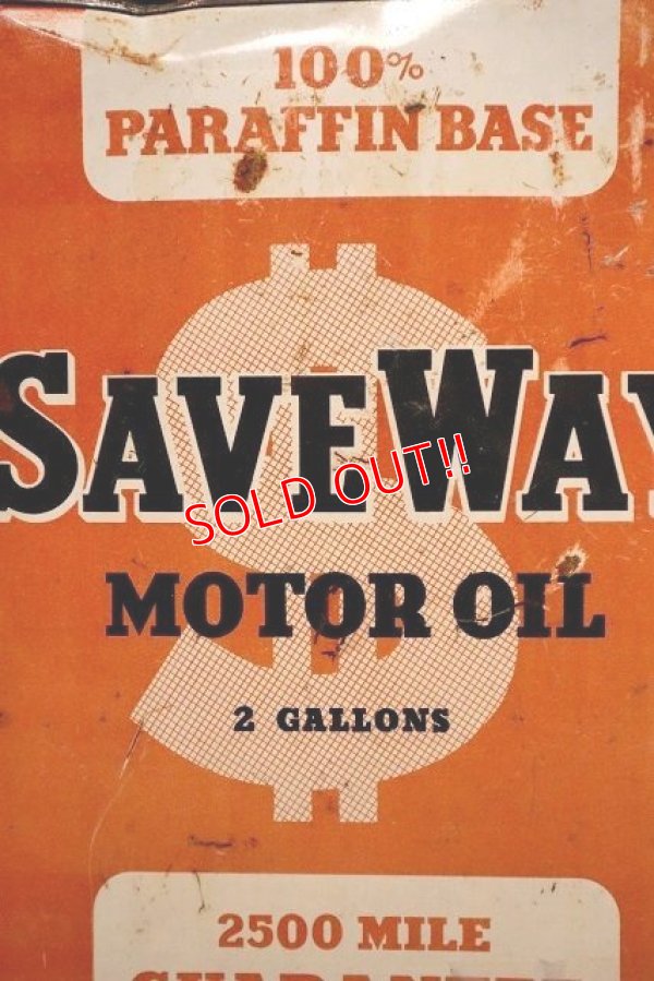 画像2: dp-230809-11 SAVE WAY & MOTOR OIL / Vintage 2 Gallons Can
