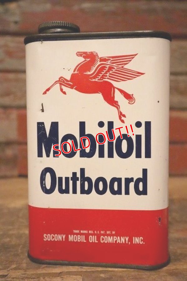 画像1: dp-230809-10 Mobiloil / 1950's Outboard Oil Can