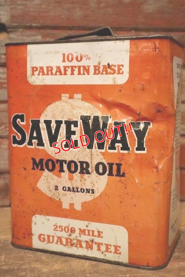 画像3: dp-230809-11 SAVE WAY & MOTOR OIL / Vintage 2 Gallons Can