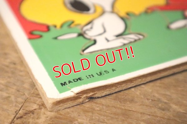 画像7: ct-230809-05 Snoopy & Lucy / Playskool 1980's Wood Frame Tray Puzzle "SMAK!"