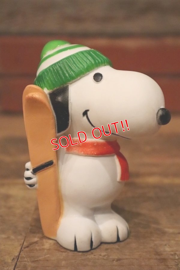 画像1: ct-230801-19 Snoopy / Danara 1970's-1980's Squeaky Toy "Ski"