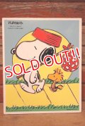 ct-230809-02 Snoopy & Woodstock / Playskool 1980's Wood Frame Tray Puzzle "Snoopy Come Home"