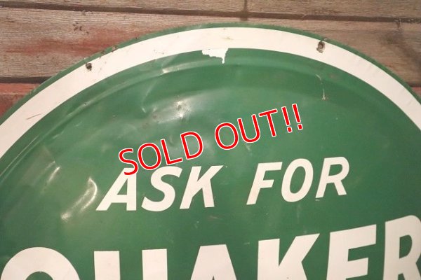画像5: dp-230724-04 QUAKER STATE MOTOR OIL / 1940's Convex Metal Sign