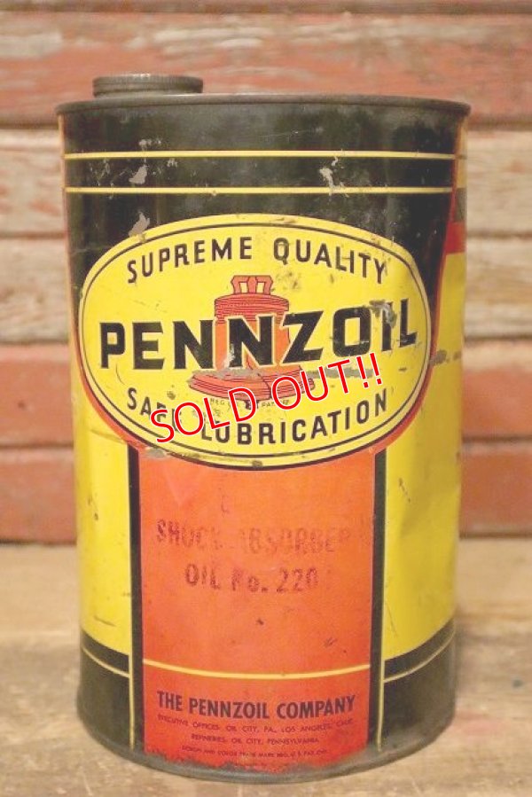 画像1: dp-230809-07 PENNZOIL / 1970's 5 U.S. Quarts Can