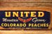 画像2: dp-210601-04 UNITED COLORADO PEACHES / Vintage Wood Box (2)